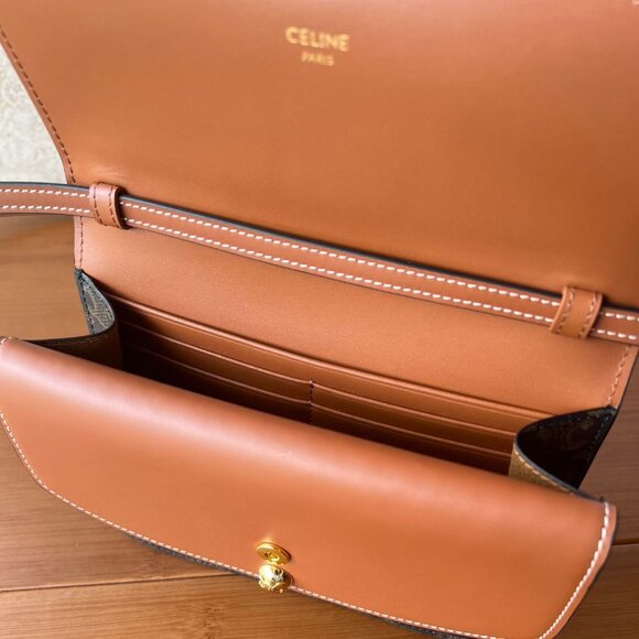 Celine shoulder bag crossbody bag  brown - Picture 5 of 6